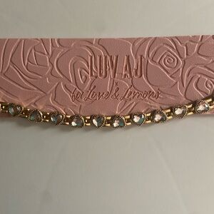 Luv Aj Gold Cross My Heart Anklet